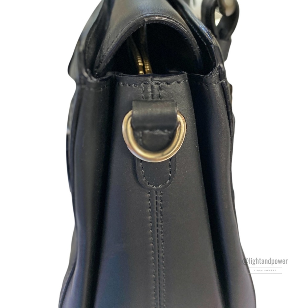 Giorgio Armani Black Calfskin Handbag EUC - Picture 9 of 16